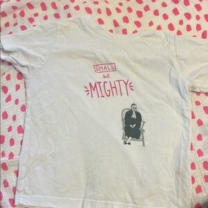Rabbit Skins White Short Sleeve Tee with RBG “small but Mighty” Graphic